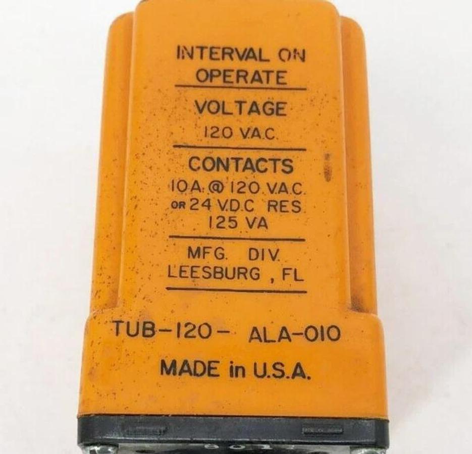 Used Diversified Electronics TUB-120-ALA-010 Timing Relay 0.1-10s 120V