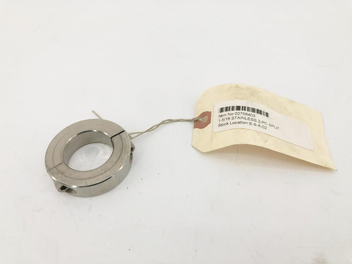 New Climax 2C-131-S Two-Piece Split Clamp Collar Stainless Steel 1-5/16" ID