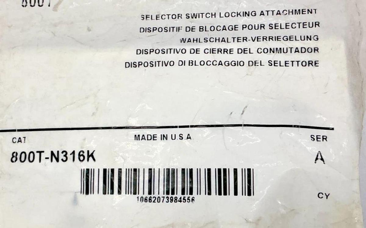 New Allen Bradley 800T-N316K Ser A Selector Switch Locking Attachment