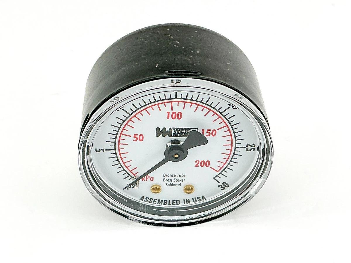 New Weiss TL20-030-8B Pressure Gauge 0-30PSI 1/8"NPT 2" Face
