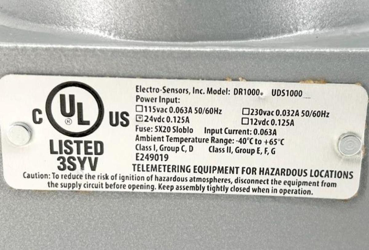 New Electro-Sensors DR1000 Speed Switch 24VDC 0.125A 800-050104 - No Box