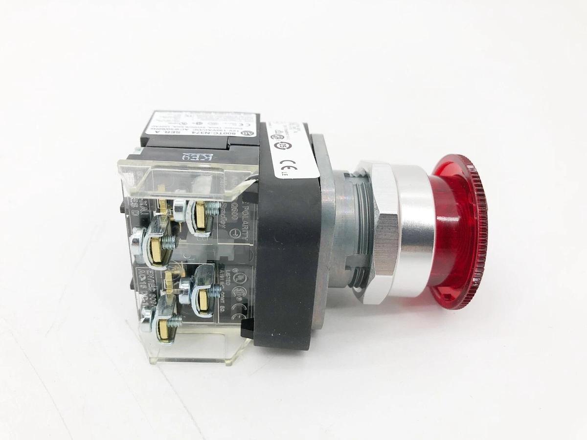 New Allen-Bradley 800T-FXTQH2RA Ser. U Red Push-Pull Device 12-130VAC/DC 30mm