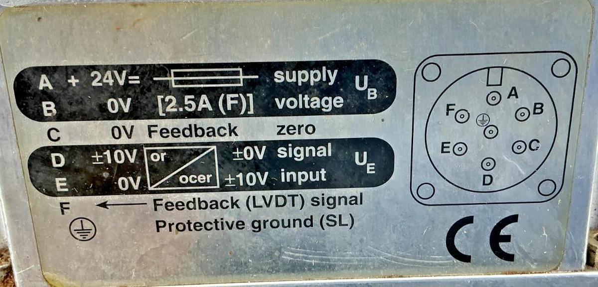 Used Bosch 0811404713 3625PSI Hydraulic Valve 7-Pin 24V 4WRLE-10-E80SJ-3X/G24ETK0/A1M