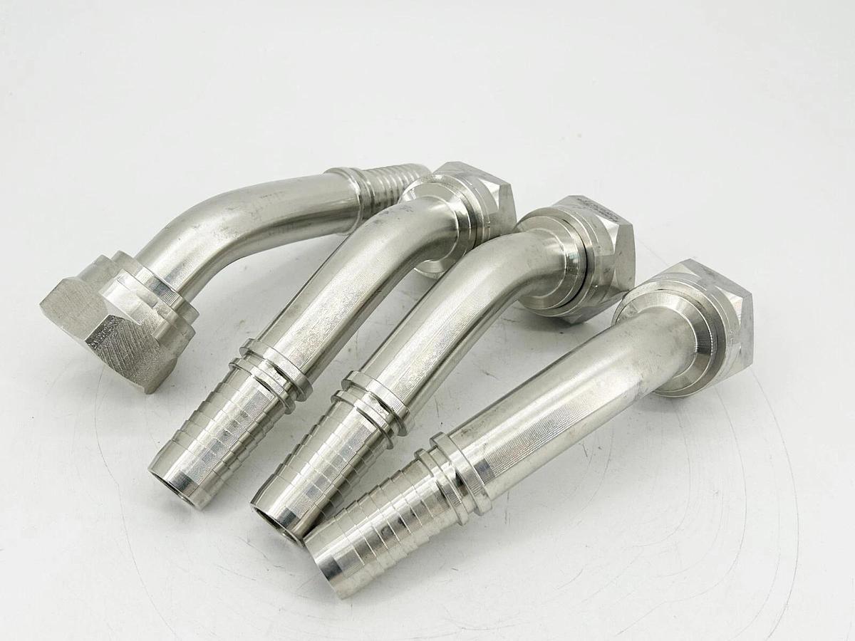 New Box of 4 Dicsa 84306423016 S.S 45 Metric Swivel FEM 1" Pipe 30