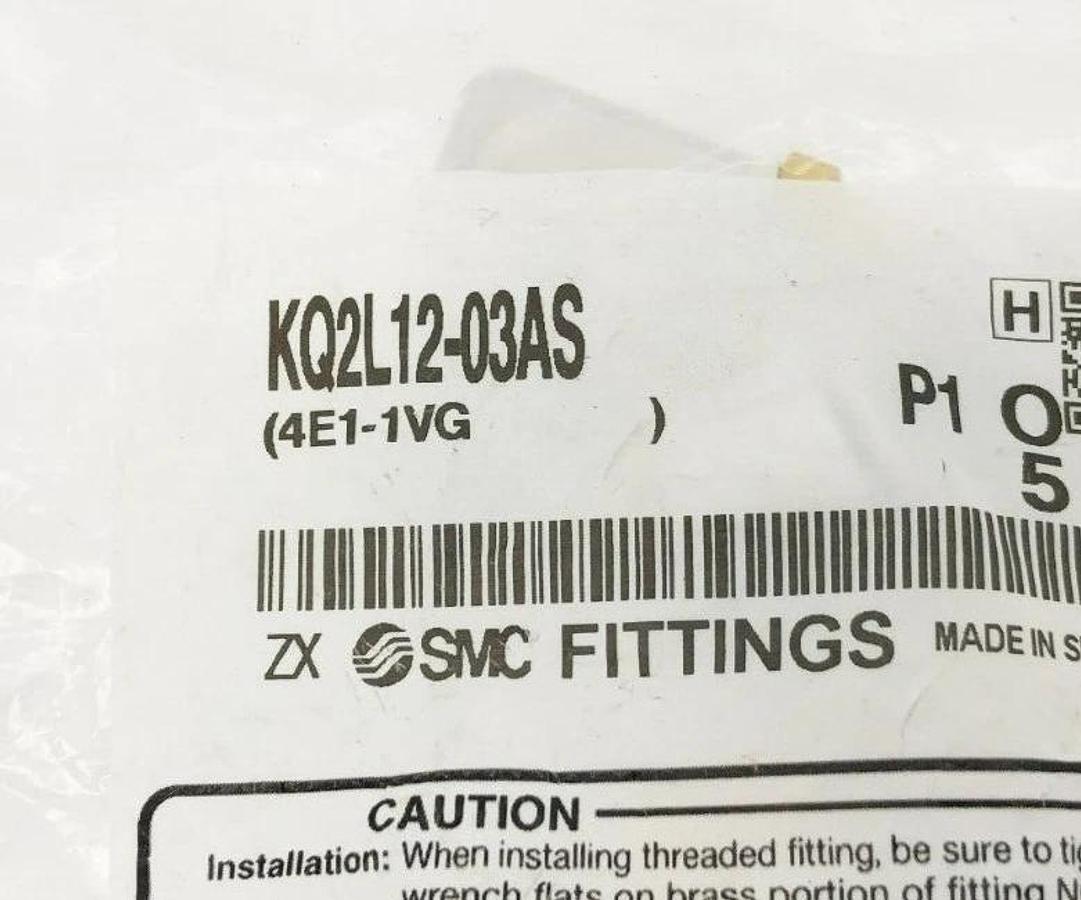 Lot of 7 New SMC KQ2L12-03AS Union Elbows 90° 12mm