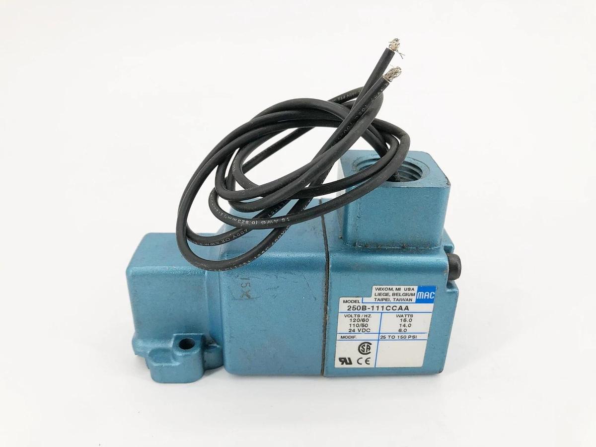 New MAC Valves 250B-111CCAA Solenoid Valve 120/60 110/50 24VDC - No Box