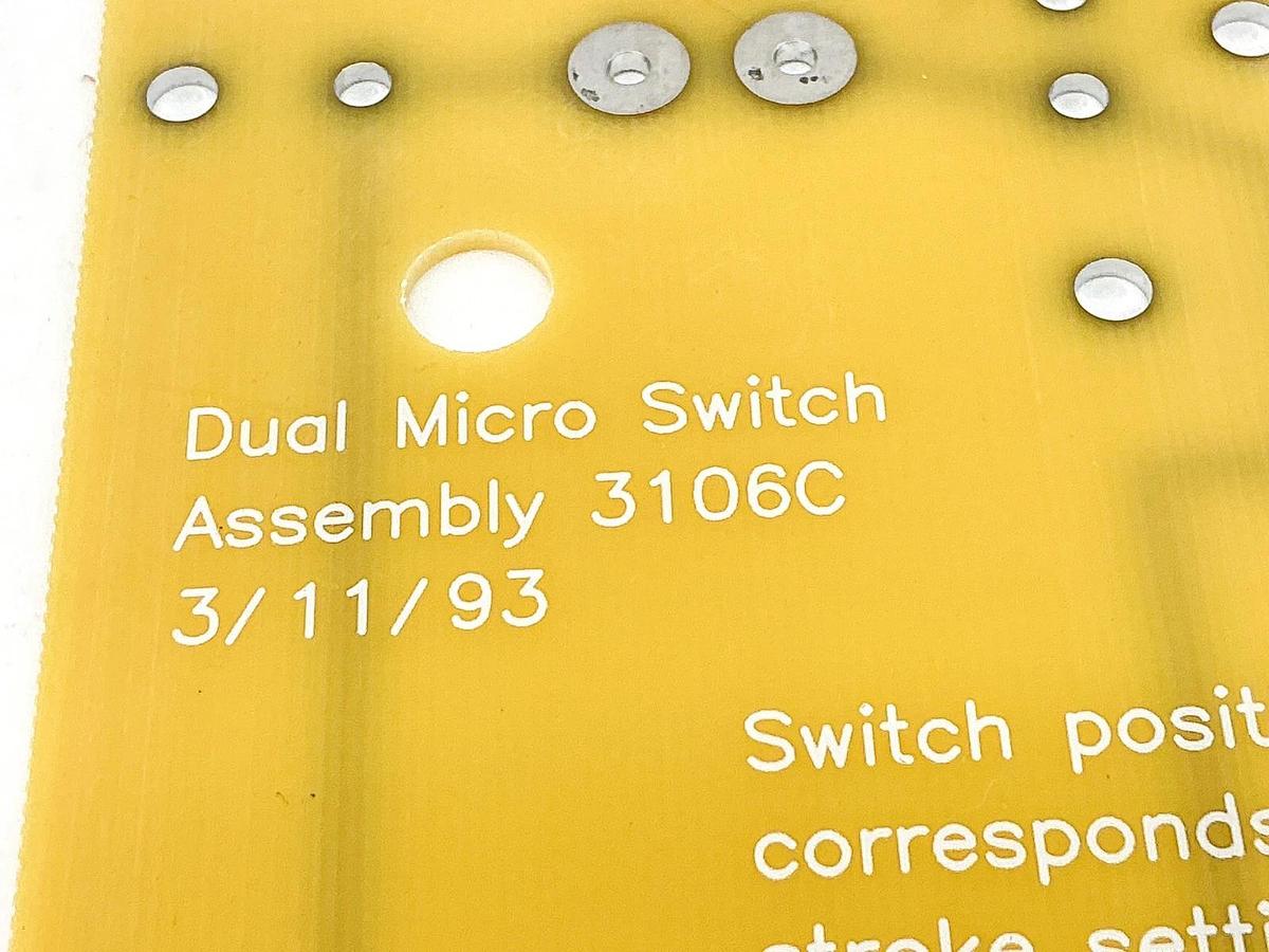 New Lot of 2 3106C Dual Micro Switch Assembly - No Box