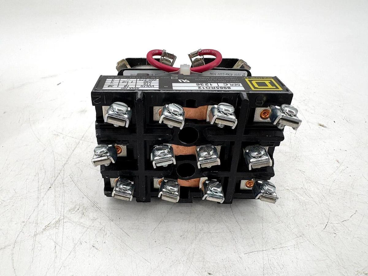 New Square D 8965RO12V02 AC Reversing Hoist Contactor 110/120V Coil 3P Open Type