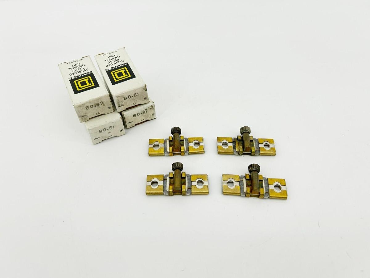 Lot of 4 New Square D B0.81 Overload Heaters