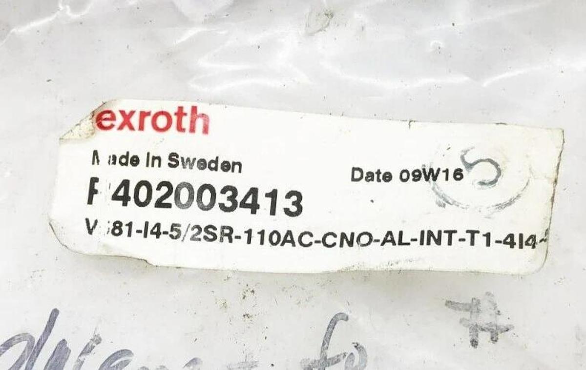 New Rexroth R402003413 Solenoid Valve V581-I4-5/2SR-110AC-CNO-AL-INT-T1-4I4-5