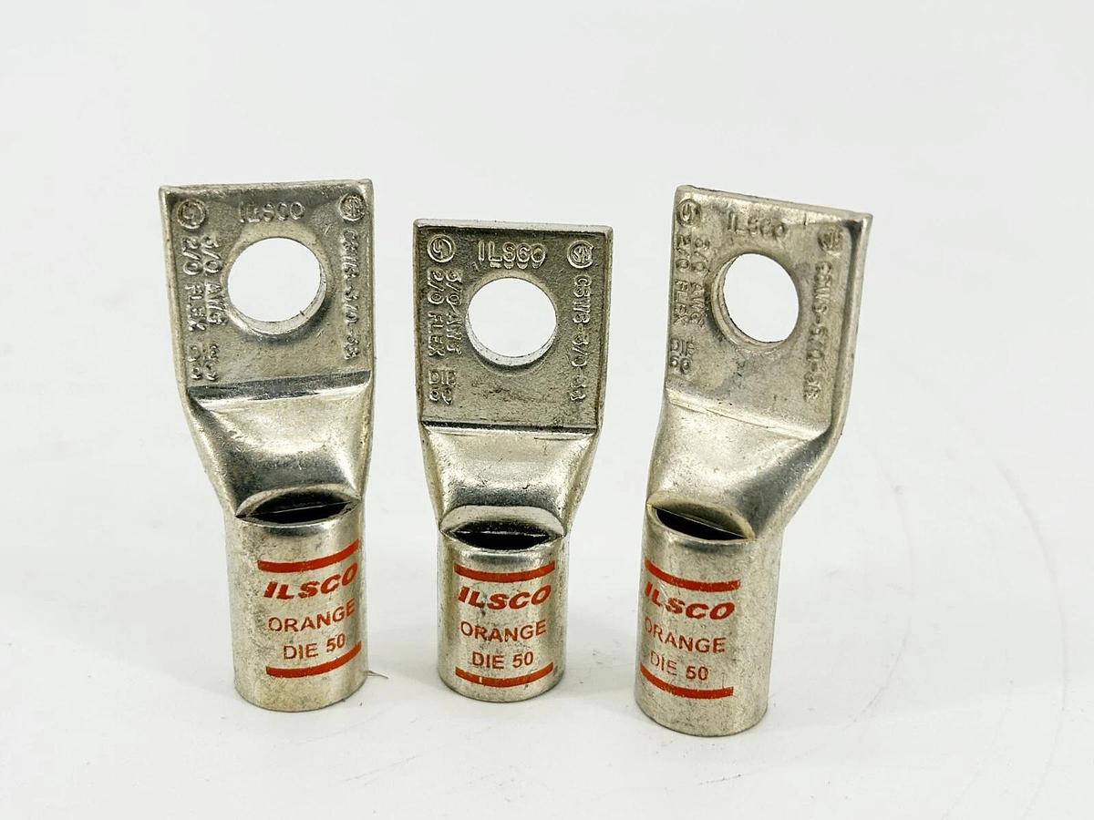 New Lot of 3 Ilsco CSWS-3/0-38 Copper Compression Lug 3/0 AWG