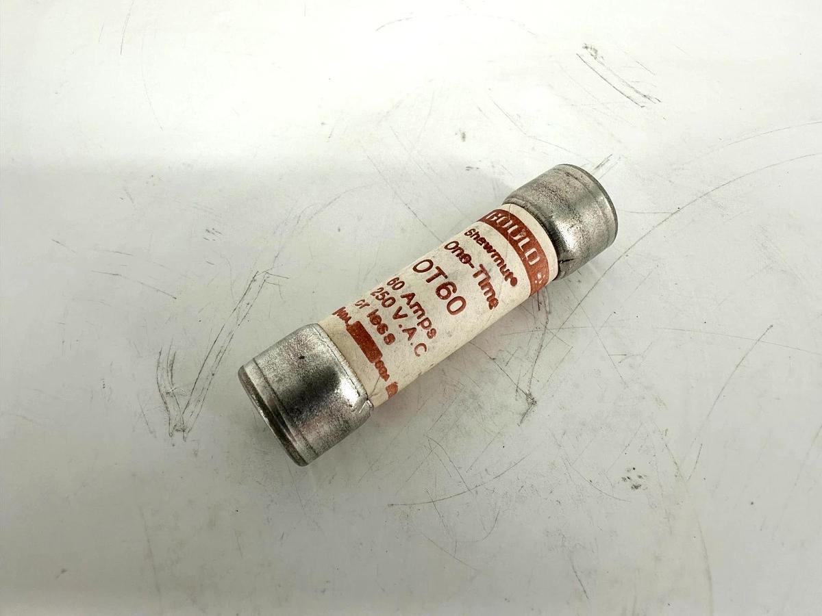 Lot of 3 New Shawmut OT60 One-Time Class K5 Fuse 60A 250V - No Box