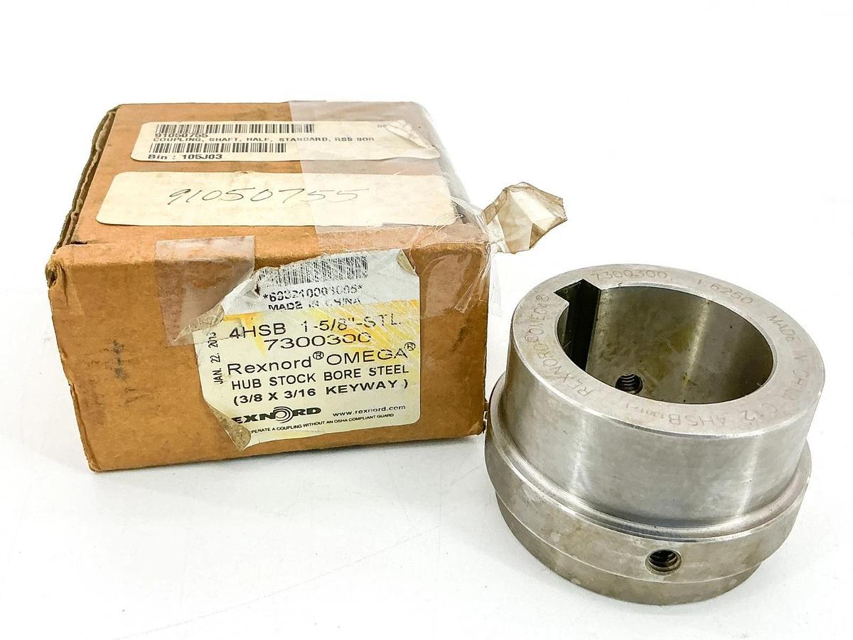 New Rexnord Omega 7300300 Hub Stock Bore 3/8X3/16 Keyway 4HSB 1-4/8"-STL