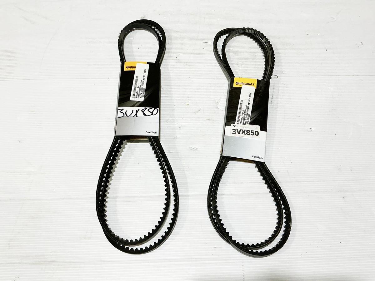 New Lot of 2 Continental 3VX850 Cogged V-Belt 85" OD 0.38Width 1 Rib - No Box