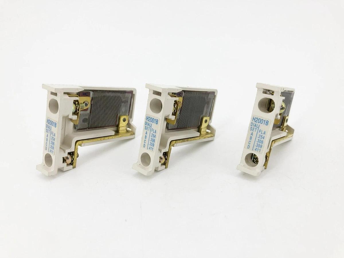 Lot of 3 New Eaton H2001B-3 Heater Elements 0.254-0.411A