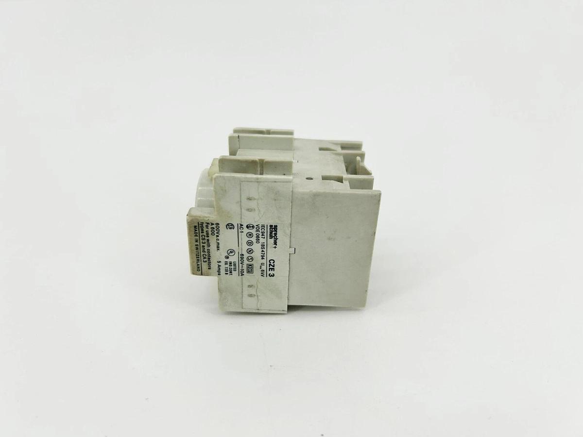 Used Sprecher + Schuh CZE-3-11 Time Delay Relay 0.3-30 Sec. 600VAC