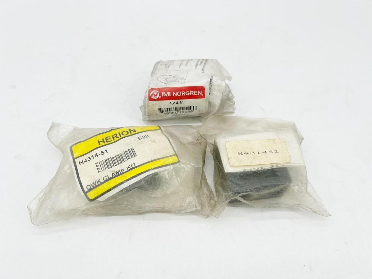 New Lot of 3 Herion 4314-51 Modular Connecting Clamp P74F Excelon Series
