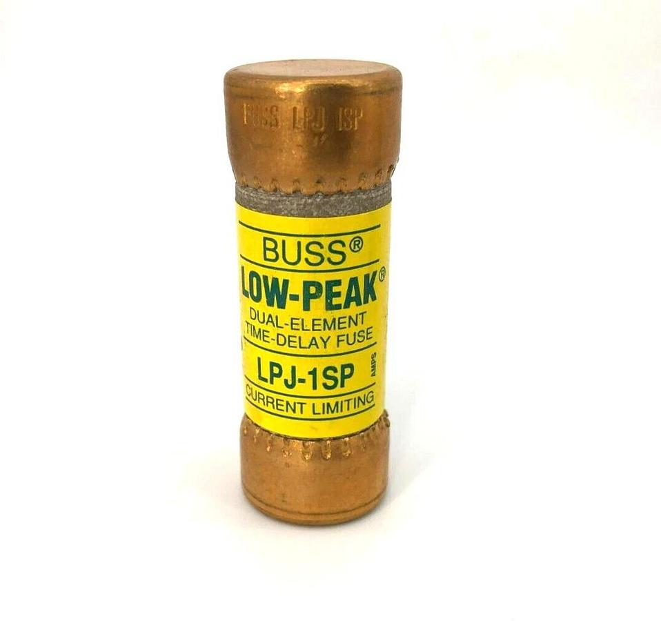 Lot of 4 New Bussmann LPJ-1SP Time Delay Fuses, 600VAC, 1A, Class J