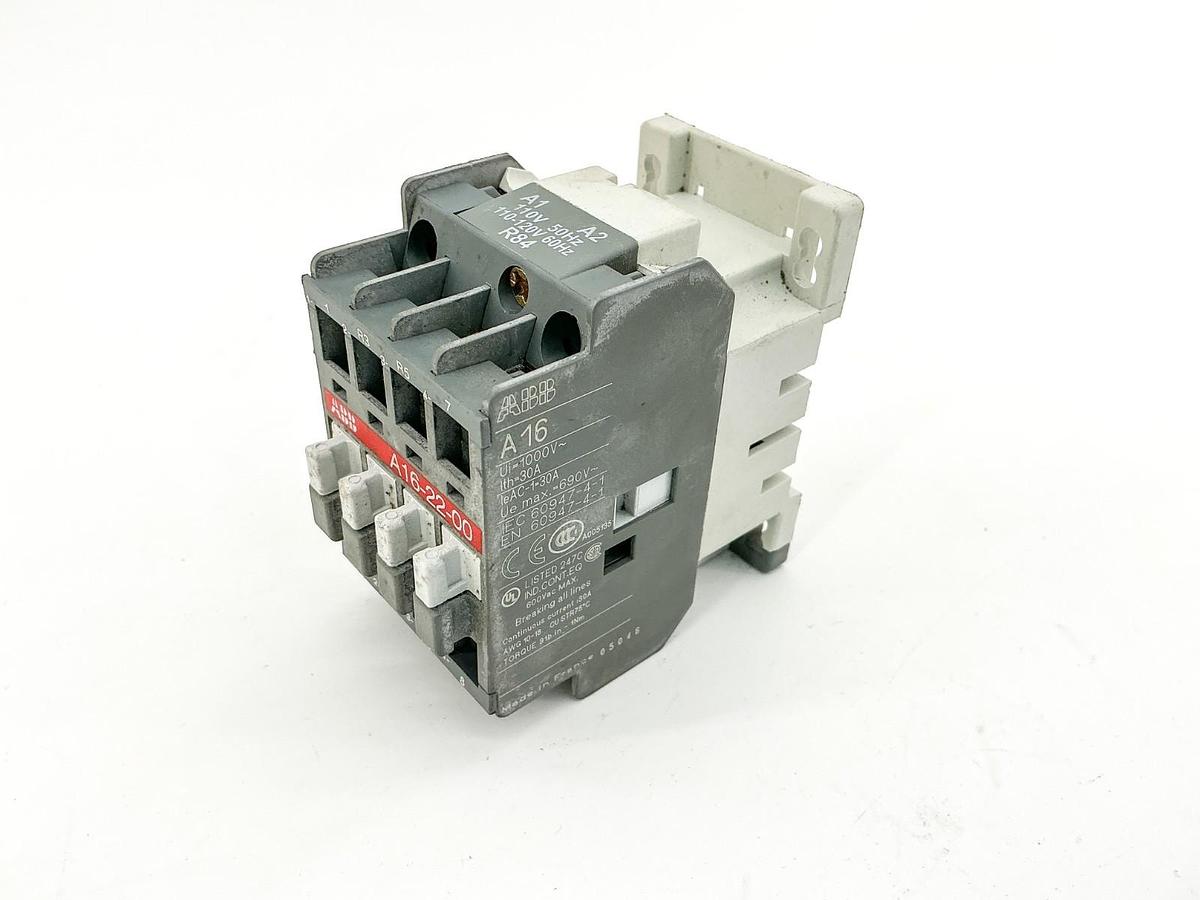Used ABB A16-22-00-84 Contactor 110/120V Coil 4P