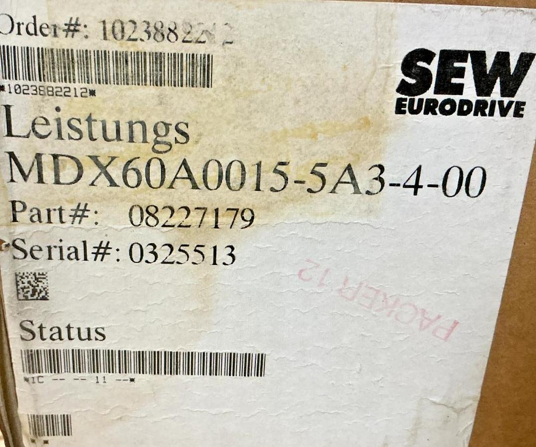 New SEW Eurodrive MDX60A0015-5A3-4-00 Movidrive Inverter 380-500VAC 08227179