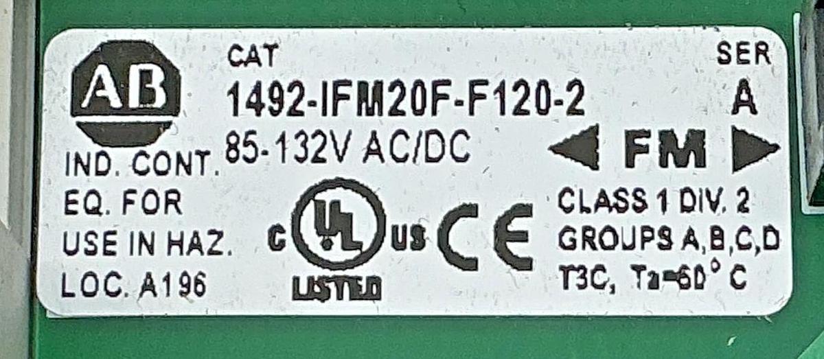New Allen Bradley 1492-IFM20F-F120-2 Ser A 20PT Fusible Interface Module -No Box