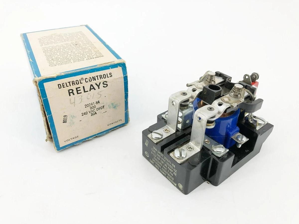 Used Deltrol Controls 20241-84 Power Relay 900 DPDT 240VAC 20A
