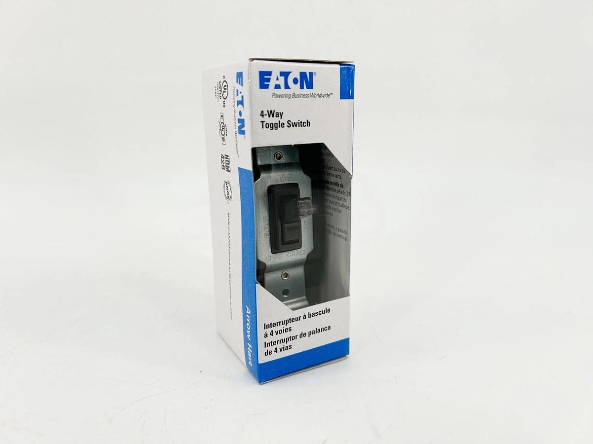 New Lot of 2 Eaton 1242-7B-BOX 4 Way Toggle Wall Switch 15A