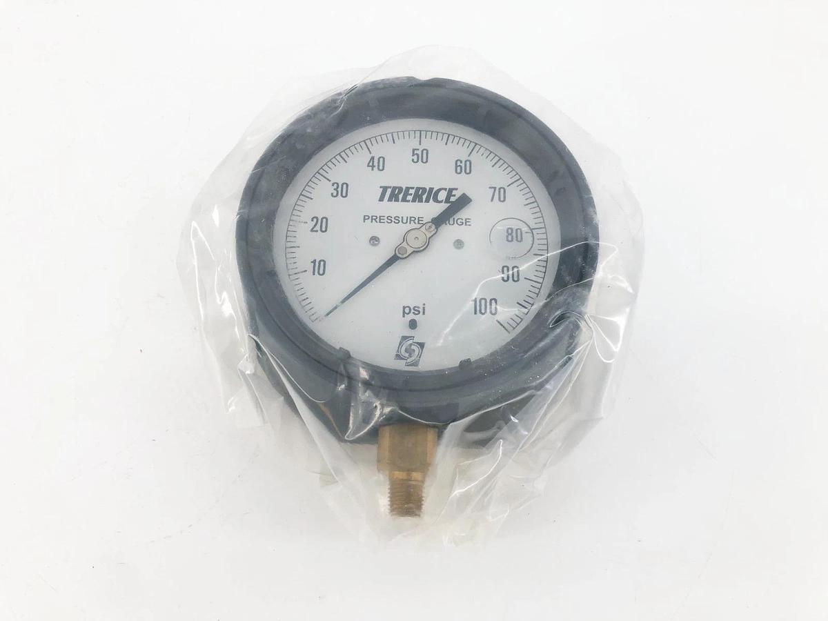 New Trerice 450LFB4502LA100 Process Gauge 450LFB 4.5" 100psi 1/4" NPT Lower