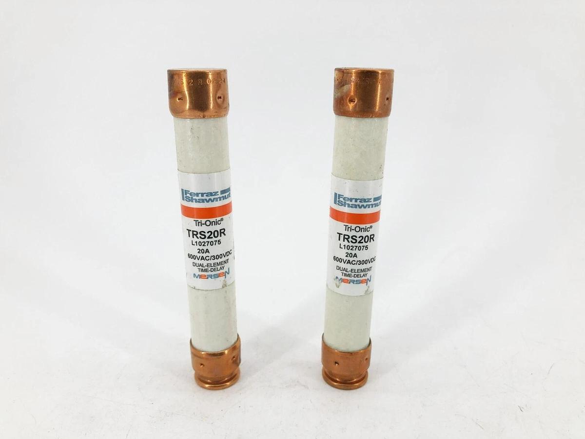 Lot of 2 New Ferraz Shawmut TRS20R Time Delay Fuses 20A 600VAC 300VDC Class RK5