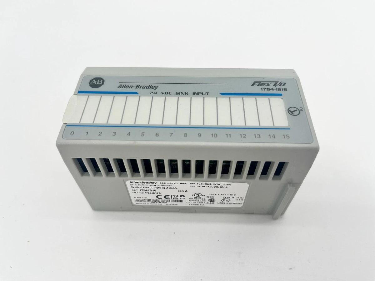 Used Allen Bradley 1794-IB16 Ser. A Flex I/O 16-Point Digital Input Module