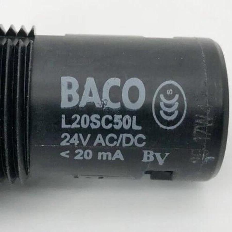 Lot of 2 New Baco Controls L20SC50L Panel Pilot Lights 22mm 24V White