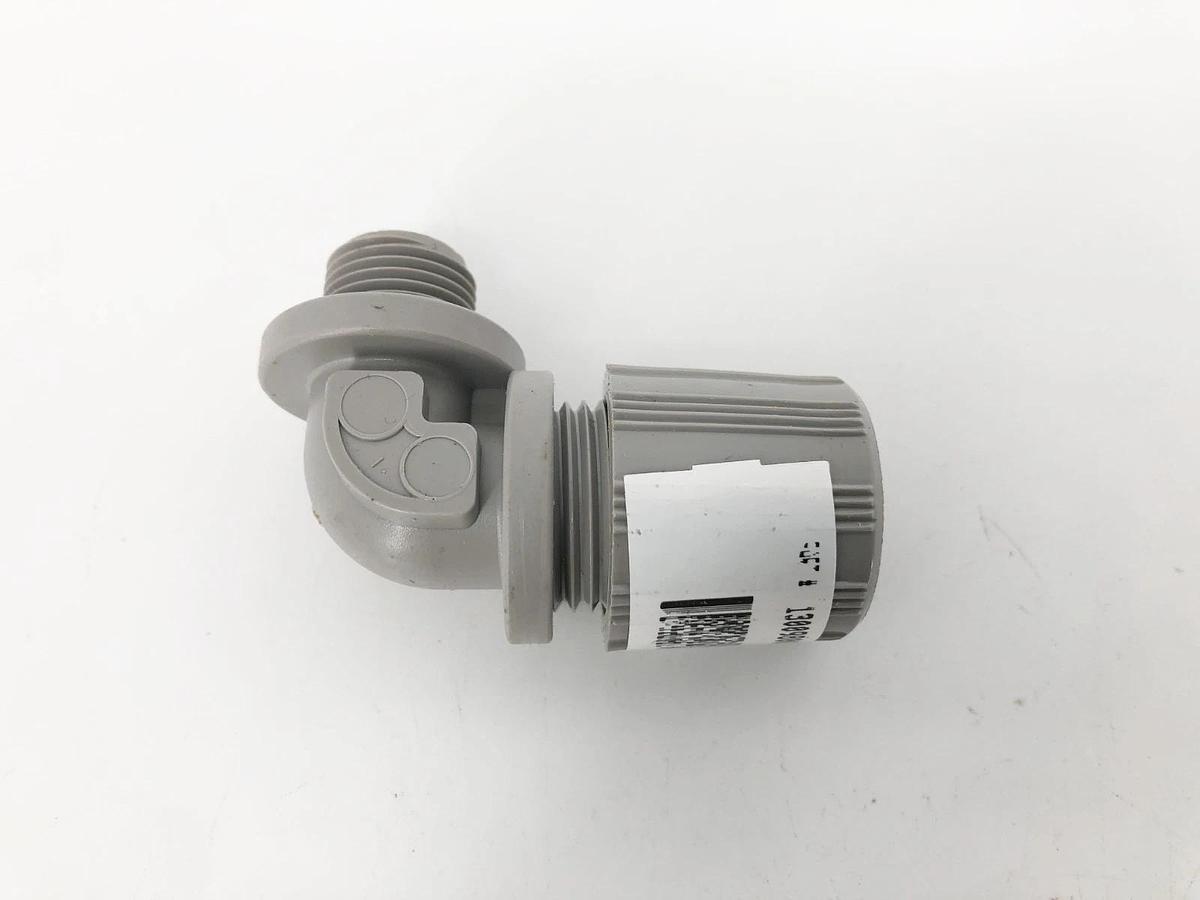 Lot of 2 New Woodhead 1300980035 Cable Grips 90° Nylon 3/8" NPT Gray - No Box