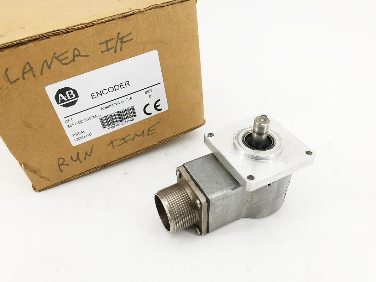 Used Allen Bradley 845T-DZ12ECM-C Ser. B Encoder 3/8" Dia. 5VDC In 5VDC DLD Out