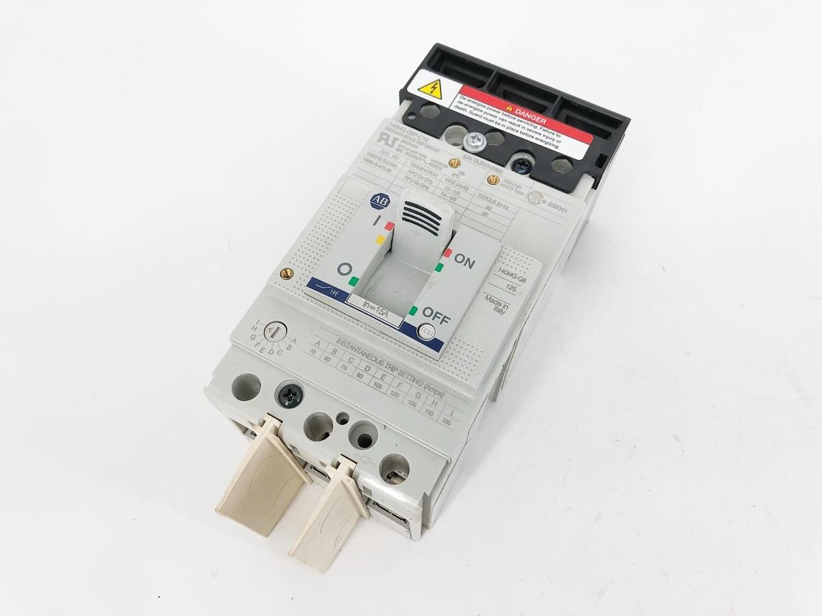 New Allen Bradley 140MG-G8P-C15 Circuit Breaker 15A 3P 480V-600Y/347V - No Box