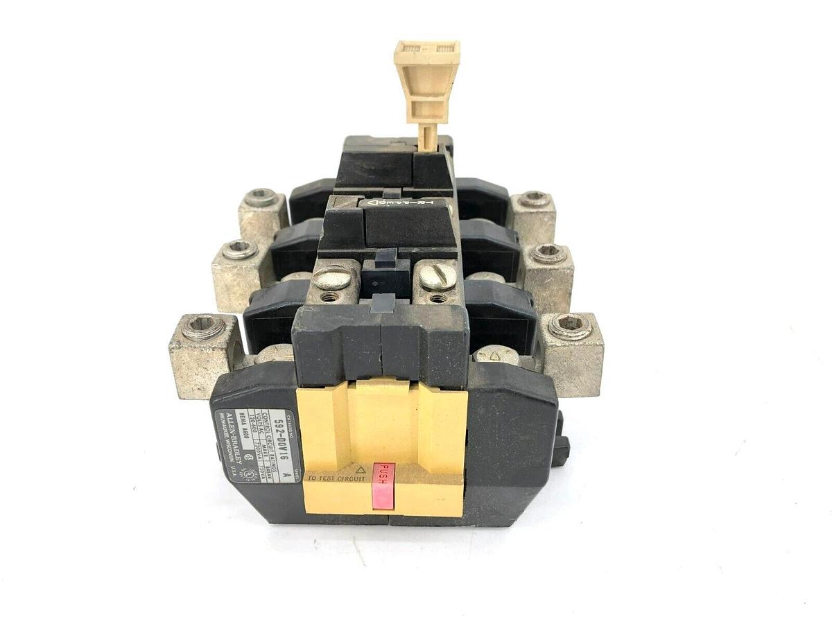 Used Allen-Bradley 592-D0V16 Overload Relay 120-600VAC NEMA A600