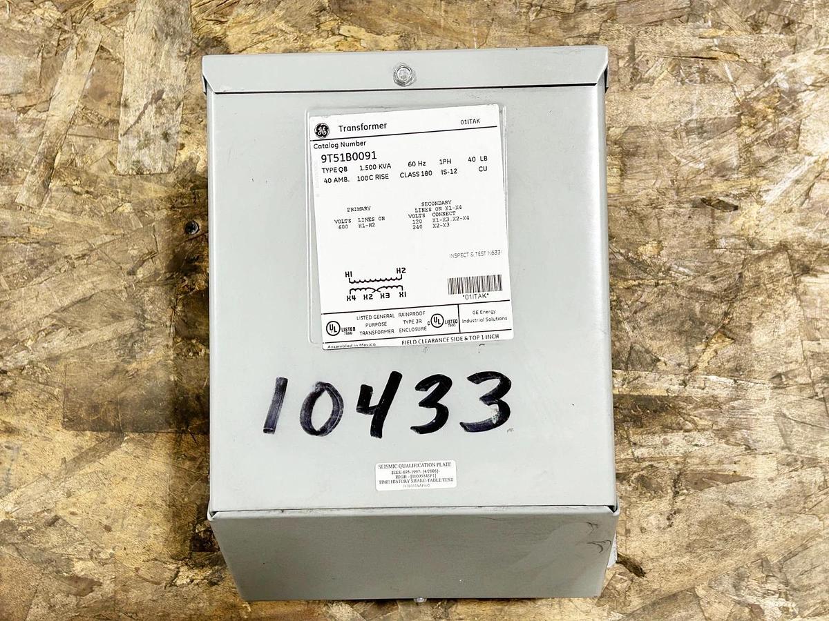 New General Electric 9T51B0091 Transformer 1.5KVA 600V 3R 60Hz QB