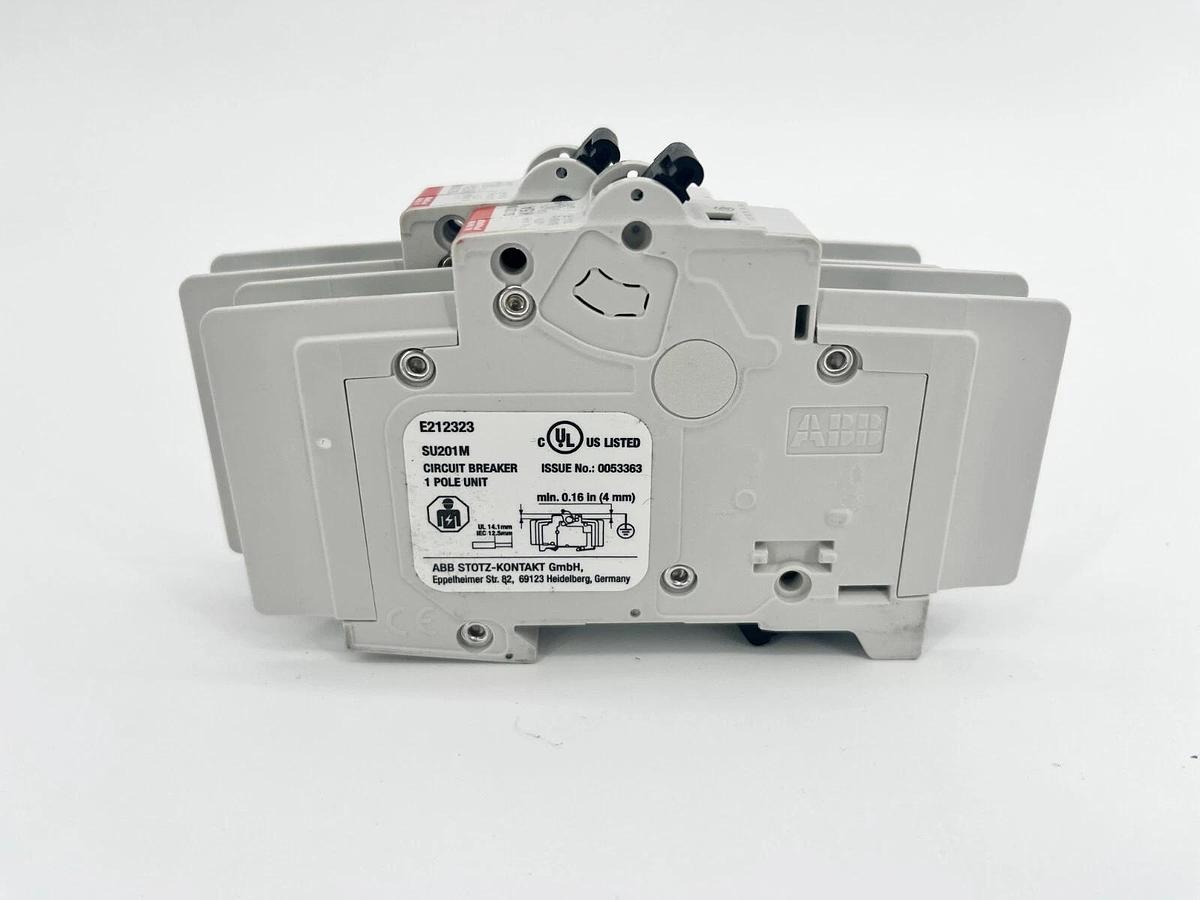 Used Lot of 2 ABB SU201M-K5 Miniature Circuit Breakers 5A 1P 240V 2CDS271337R0357