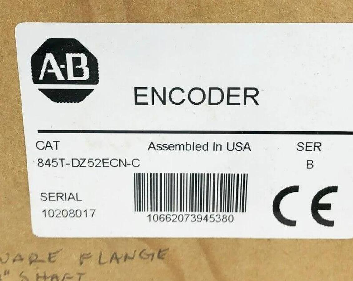 New Allen Bradley 845T-DZ52ECN-C Ser. B Encoder 3/8" Dia. 24VDC In 5VDC DLD Out