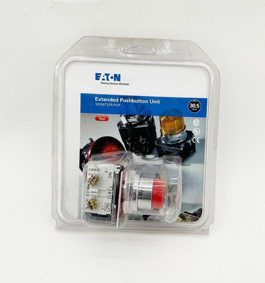 New Eaton 10250T31R-POP Pushbutton Extended Red 1NO/NC 30.5MM