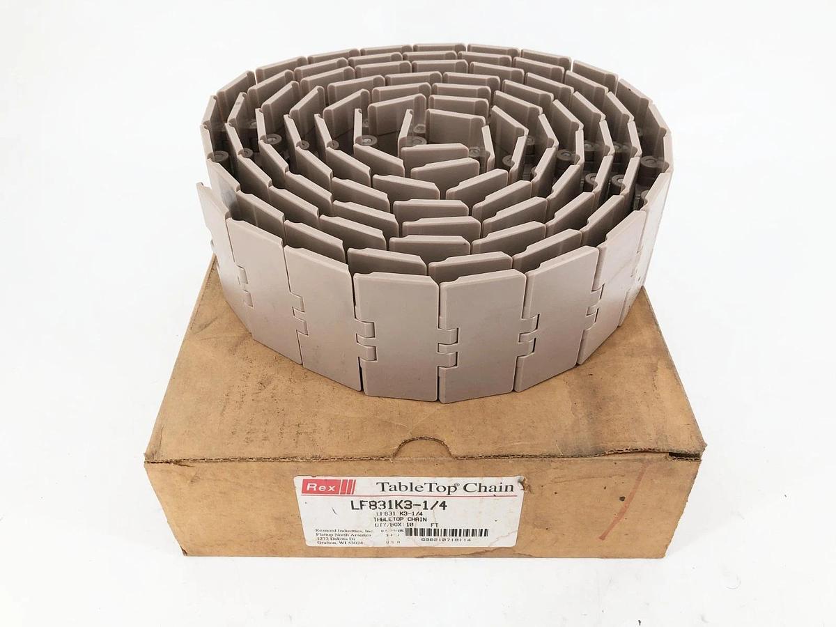 New Rexnord LF831K3-1/4 TableTop Chain 10 FT.