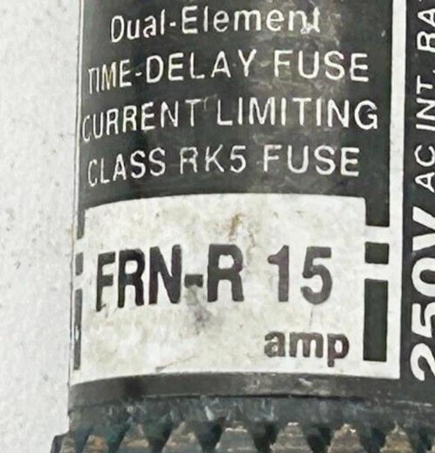 Used Lot of 15 Bussmann FRN-R-15 Dual Element Time Delay Fuse 15A 250V