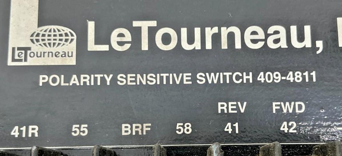 Used LeTourneau 409-4811 Polarity Sensitive Switch 24VDC Coil 35030479 20A 28VDC 4094