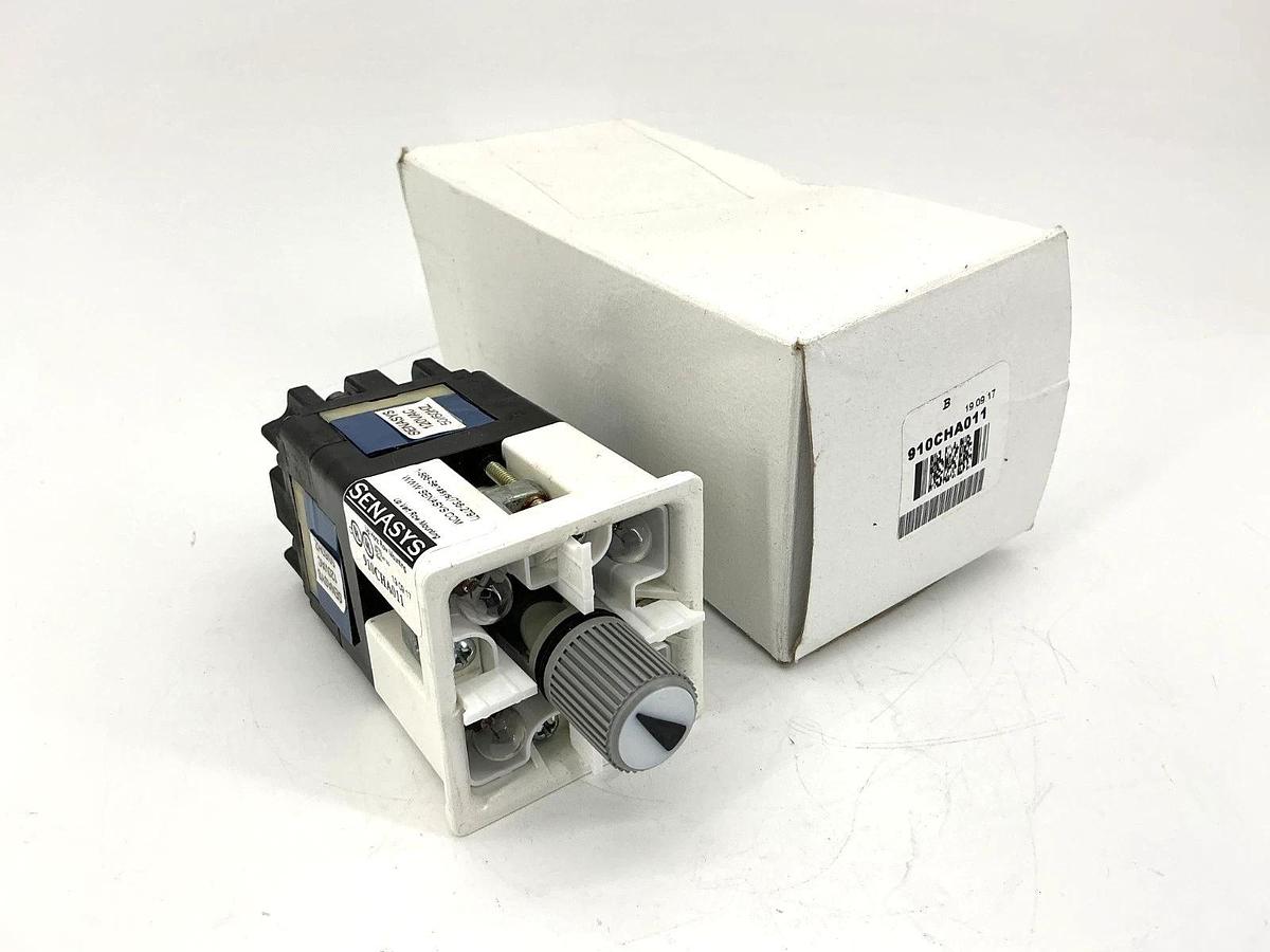 New Senasys 910CHA011 Illuminated Selector Switch 4-Pos Coil: 120VAC 50/60HZ