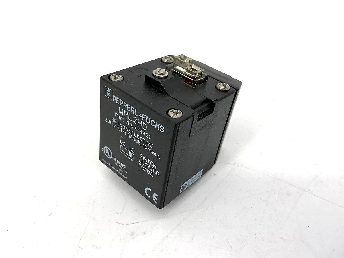 New Pepperl+Fuchs MPL2HD Photoelectric Sensor Retroflective Range 9.1m 454421