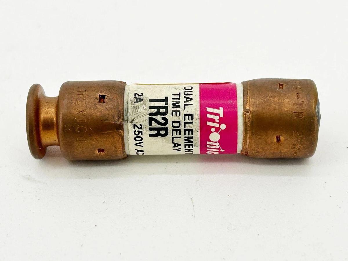 New Lot of 3 Ferraz Shawmut TR2R Dual Element Time Delay Fuse 2A 250V
