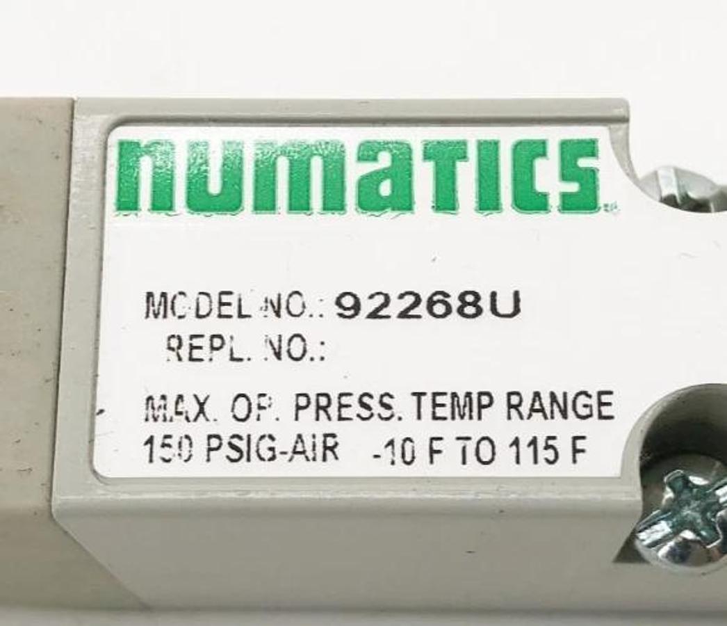 New Numatics 92268U Solenoid Valve 24VDC 2.5W - No Box