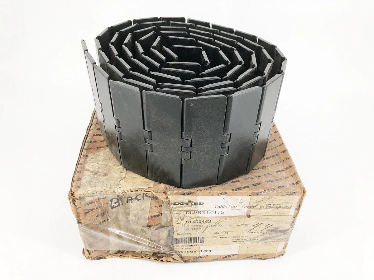 New Rexnord DUV831K-4.5 TableTop Chain 81403443 10 FT