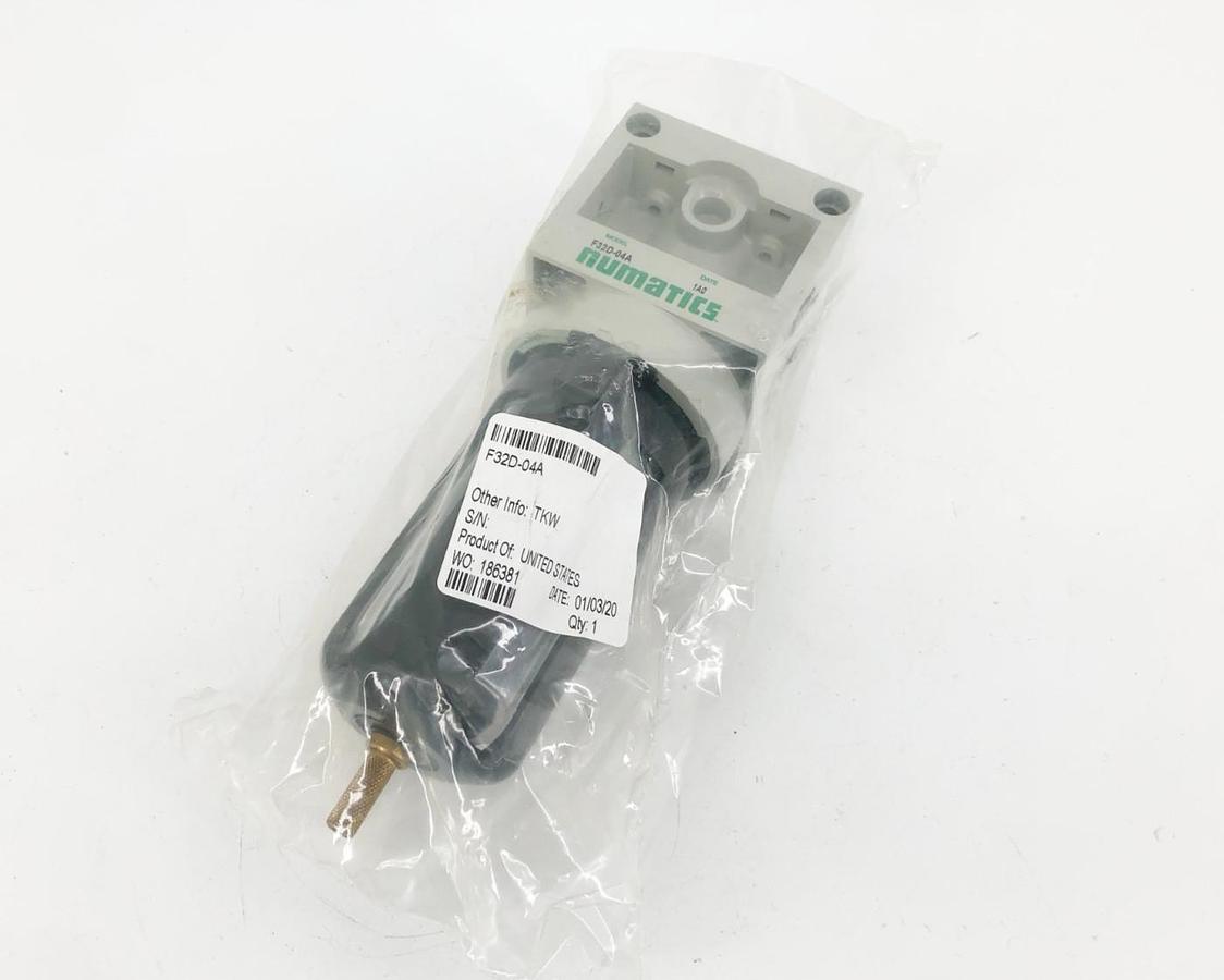 New Asco Numatics F32D-04A Coalescing Filter 3.8oz Bowl 0.3 Micron 1/2" NPTF
