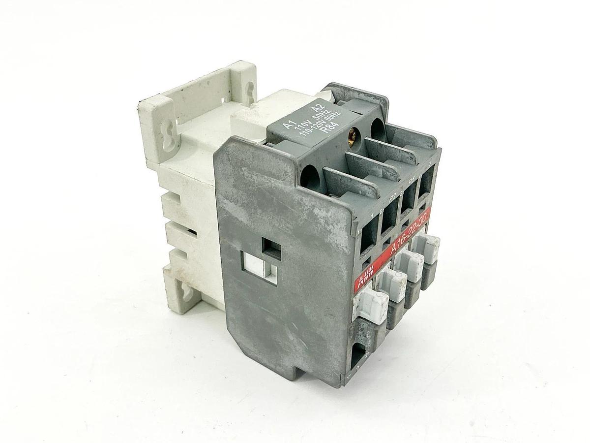 Used ABB A16-22-00-84 Contactor 110/120V Coil 4P