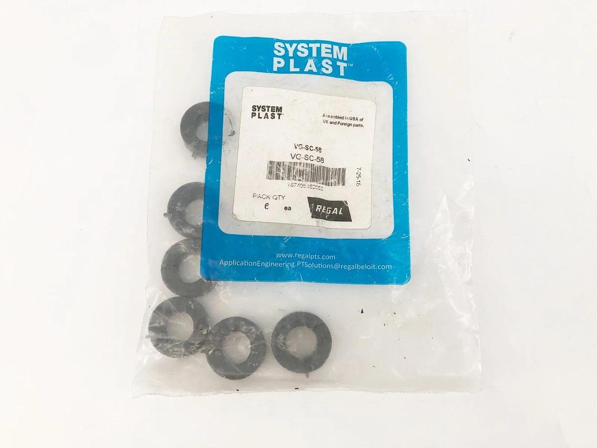 Lot of 12 New System Plast VG-SC-58 Shaft Collars 0.625" Diameter Polyamide